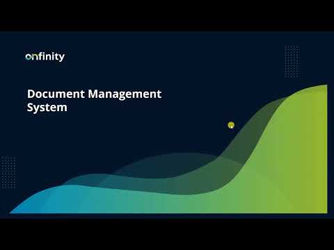 How to Configure Document Management System Indexing in Onfinity ERP