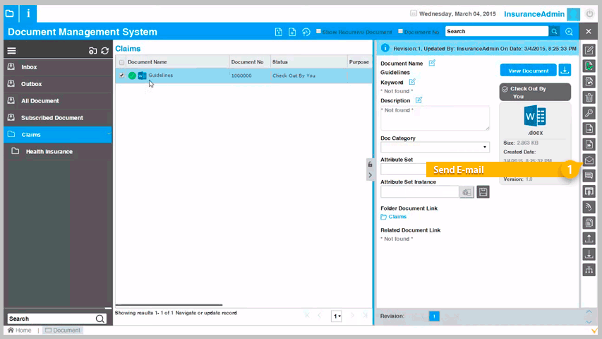 Send-Email-Document-Action-Panel-VIENNA-Advantage-DMS