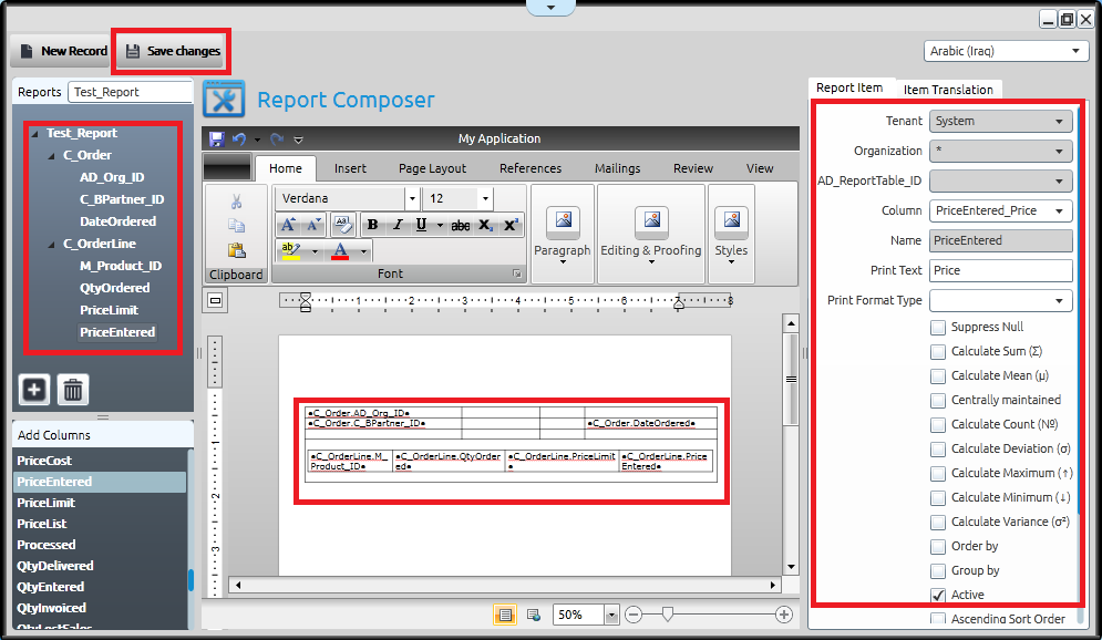 report composer