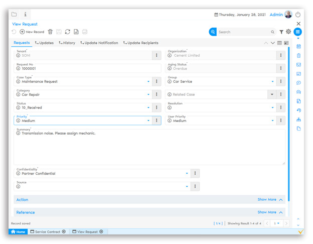 Gestion des services sur le terrain